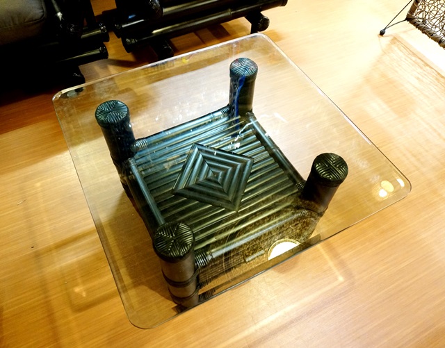 テーブル/ガラス&バンブ テーブル/ガラス&バンブー