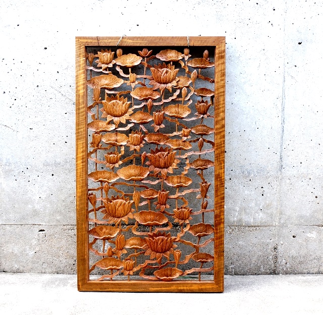 アートパネル 木彫り ロータス アートパネル 木彫り ロータス