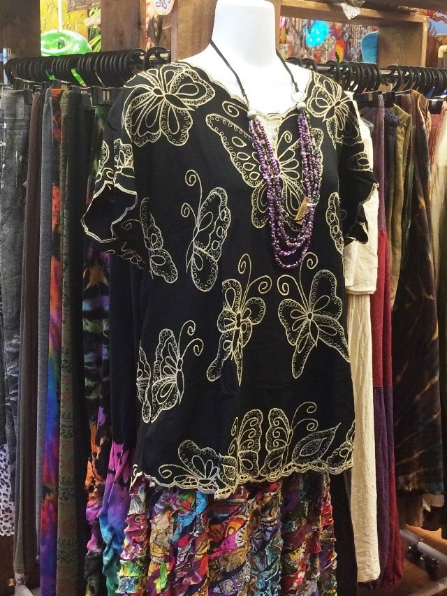 レーヨン 刺繍トップス レーヨン 刺繍トップス