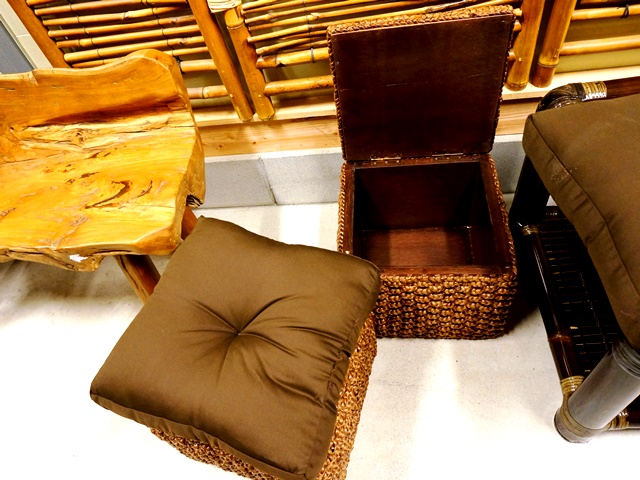 ウォーターヒヤシンス家具/オットマン ウォーターヒヤシンス家具/オットマン