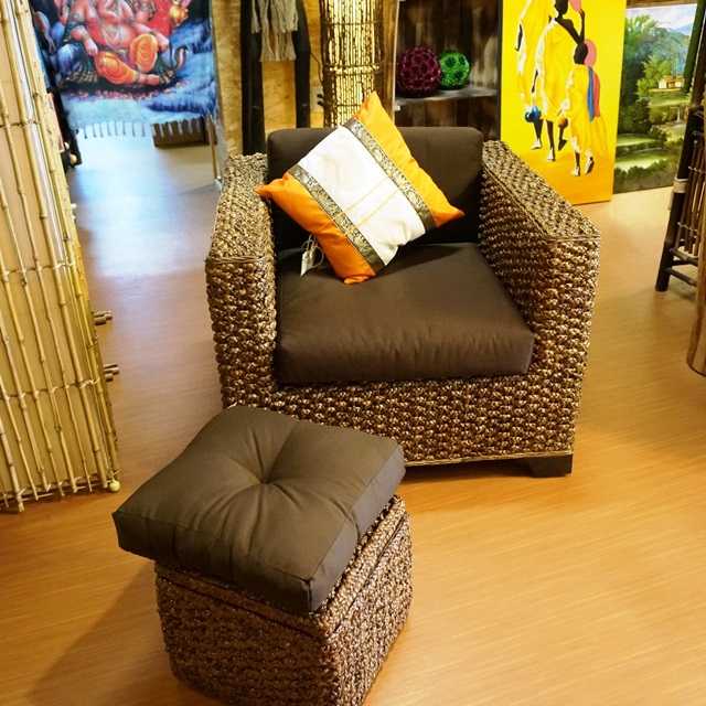 ウォーターヒヤシンス 一人掛けソファ／アジアンインテリア家具