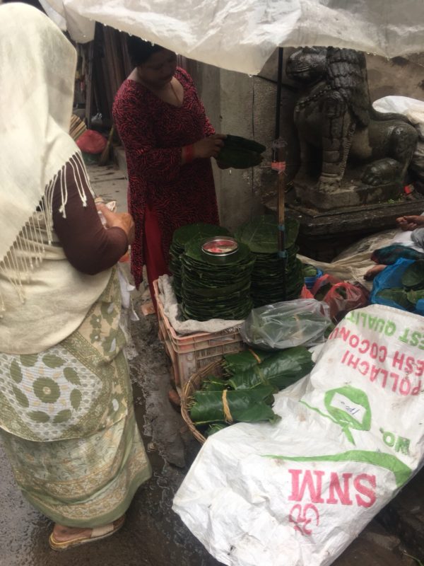 ネパール　葉っぱのお皿やさん