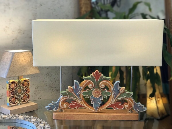 アジアンライト/レリーフ&コットンシェード