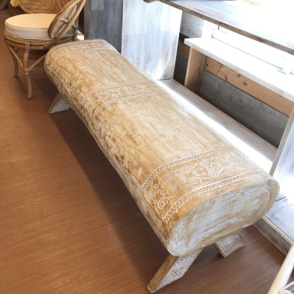 ベンチ/彫刻/ティモール家具/天然木