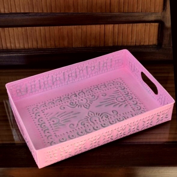 アルミトレイ　バリ雑貨