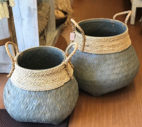 バンブーかご／プランターカバー／収納カゴ