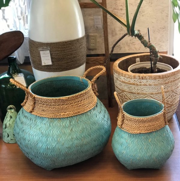 バンブーかご／プランターカバー／収納カゴ