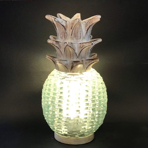 パイナップル ランプ ガラスのランプ アナナス テーブルライト