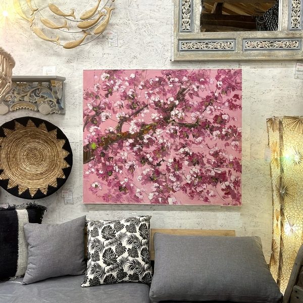 バリ絵画　花の絵