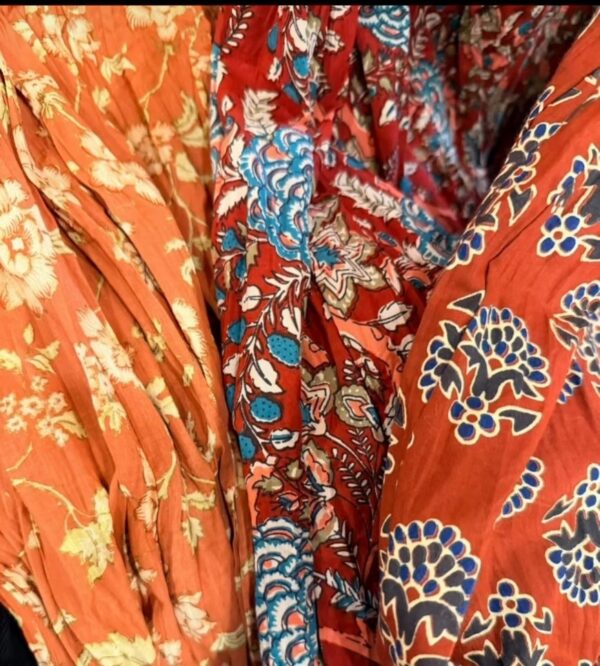 インドコットン　ブロックプリント　スカート