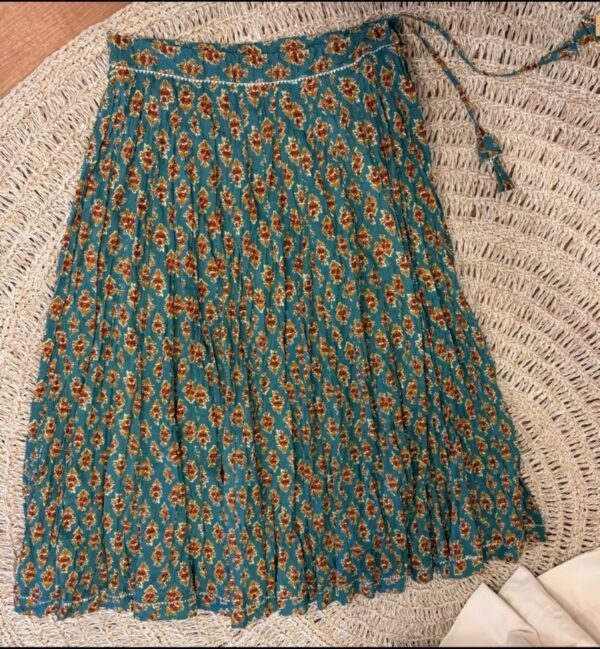 インドコットン　ブロックプリント　スカート