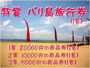 1周年　バリ旅行チケット