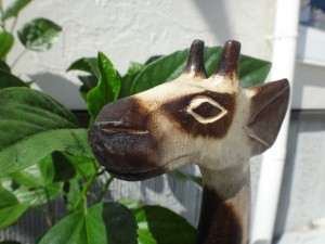 木彫りのキリン 木彫りのキリン