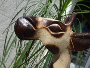 木彫りのキリン 木彫りのキリン