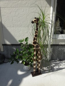 木彫りのキリン 木彫りのキリン