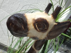 木彫りのキリン