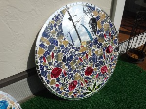 フラワータイプのモザイクミラー(大) フラワータイプのモザイクミラー(大)