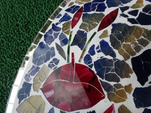 フラワータイプのモザイクミラー(大) フラワータイプのモザイクミラー(大)