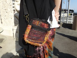 手編みのバッグ、ポーチ 手編みのバッグ、ポーチ
