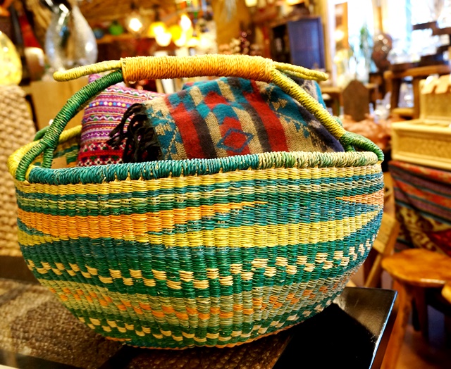 かごバスケット/シーグラス かごバスケット/シーグラス