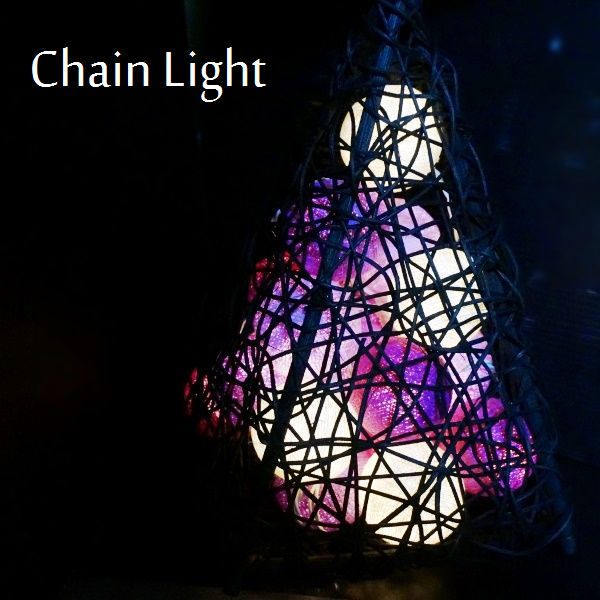 チェーンライト/コットンボールライト/ラタン籠 チェーンライト/コットンボールランプ