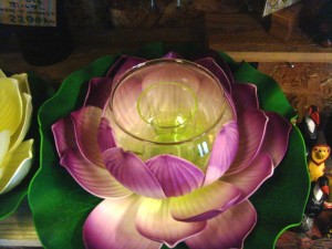 キャンドルホルダー　ロータス　紫