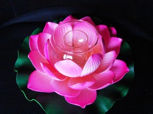 キャンドルホルダー　ロータス　ピンク