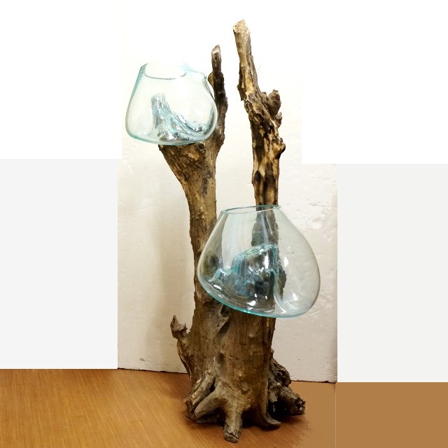 ガラスと流木のオブジェ／アジアンインテリア | アジアンライフ 