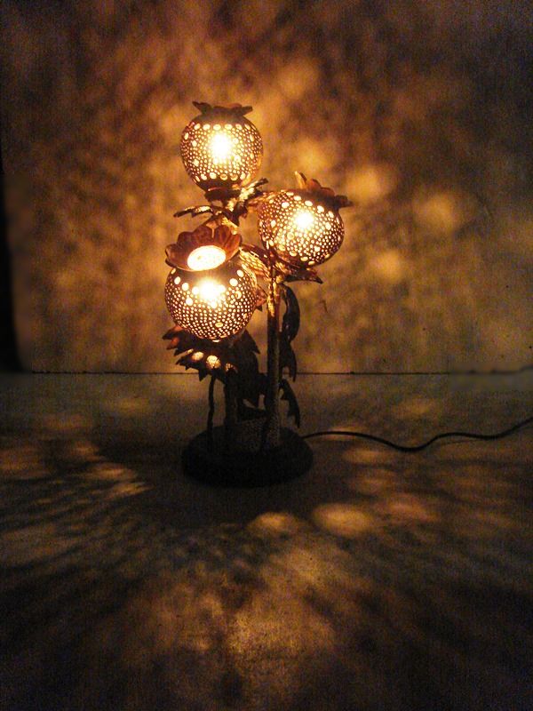 ヤシの木ライト⑥ ヤシの木ランプ ココナッツライト ココナッツランプ 卓上ライト