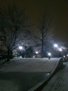 福岡雪景色