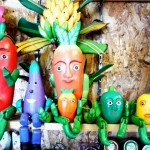 木彫り　野菜君シリーズ