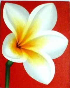 バリ絵画　プルメリア