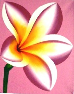 バリ絵画　プルメリア
