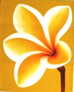 バリ絵画　プルメリア