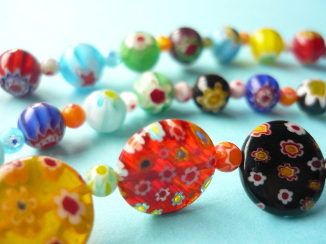 とんぼ玉ブレスレット トンボ玉 ガラスビーズ ブレスレット